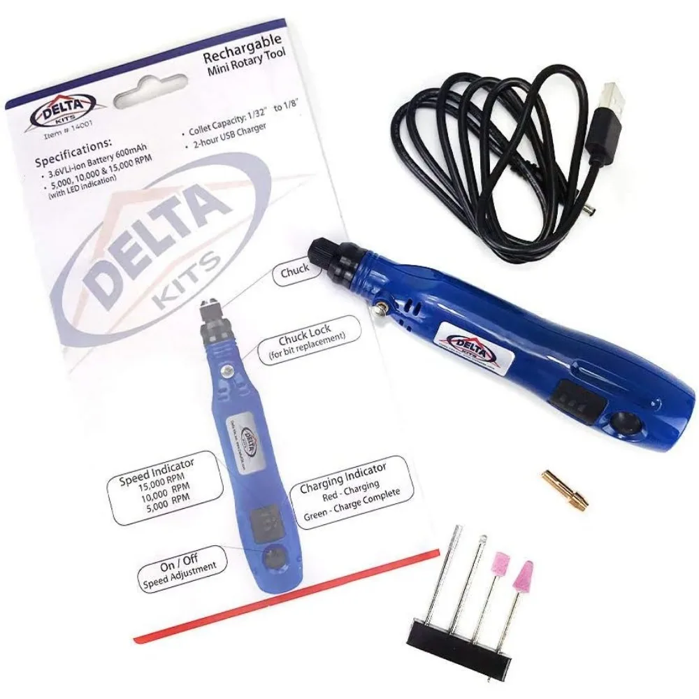 

Delta Kits Mini Rotary Tool Drill - Professional Rock Chip Windshield Repair Tools