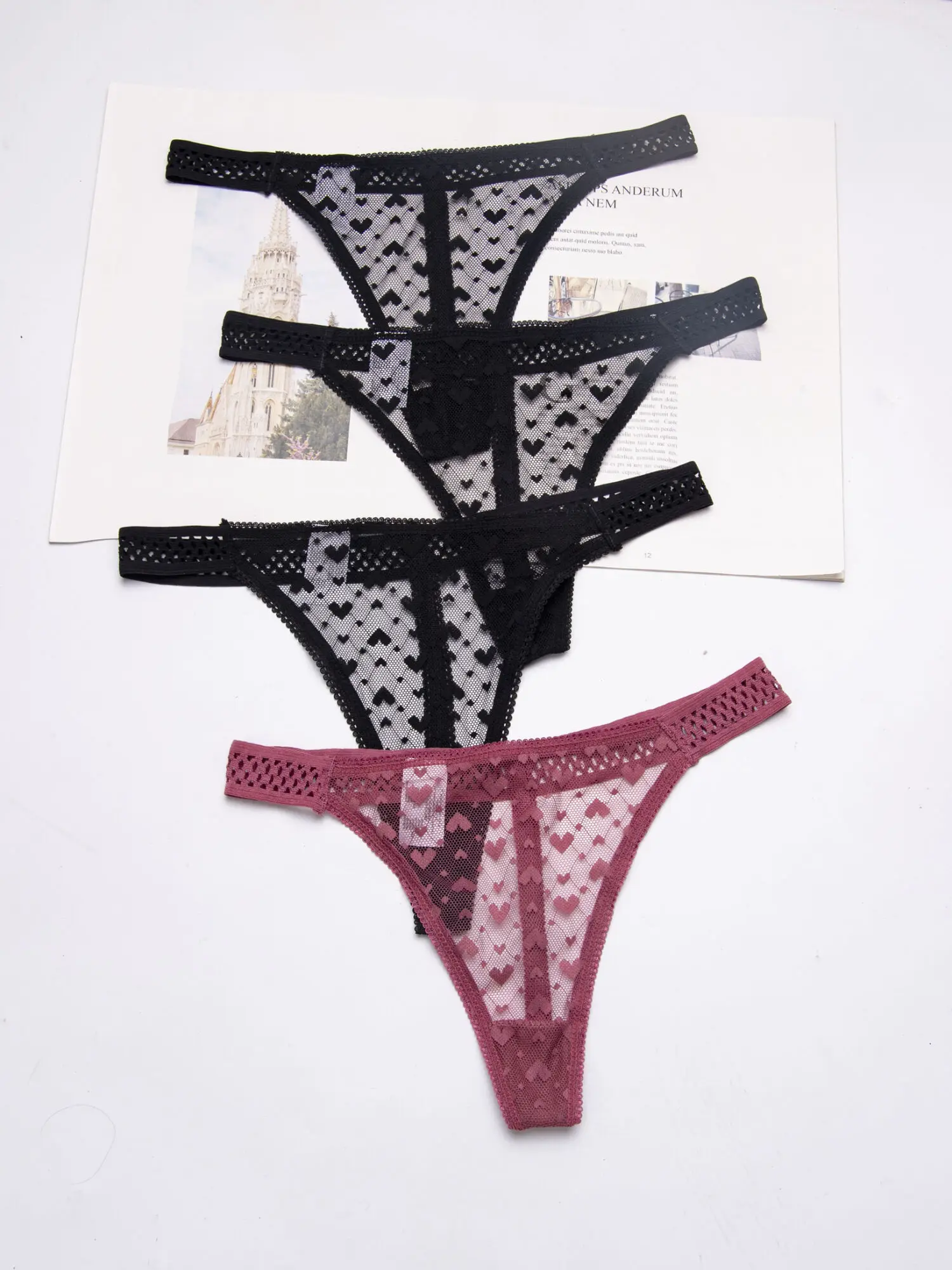 Sexy cozy  Lace Briefs g thongs Underwear Lingerie for women 4pcs abc30