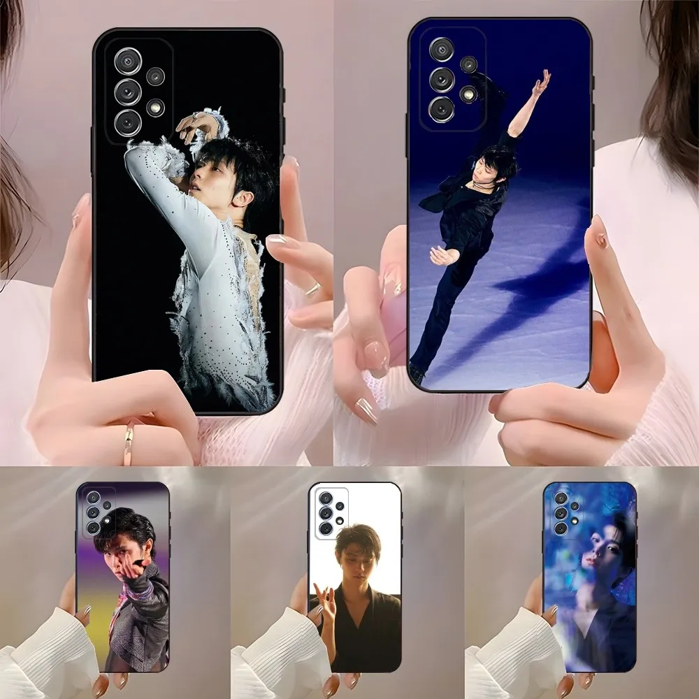 Skating Prince Yuzuru Hanyu Phone Case For Samsung Galaxy A13,A21s,A22,A31,A32,A52,A53,A71,A80,A91 Soft Black Cover