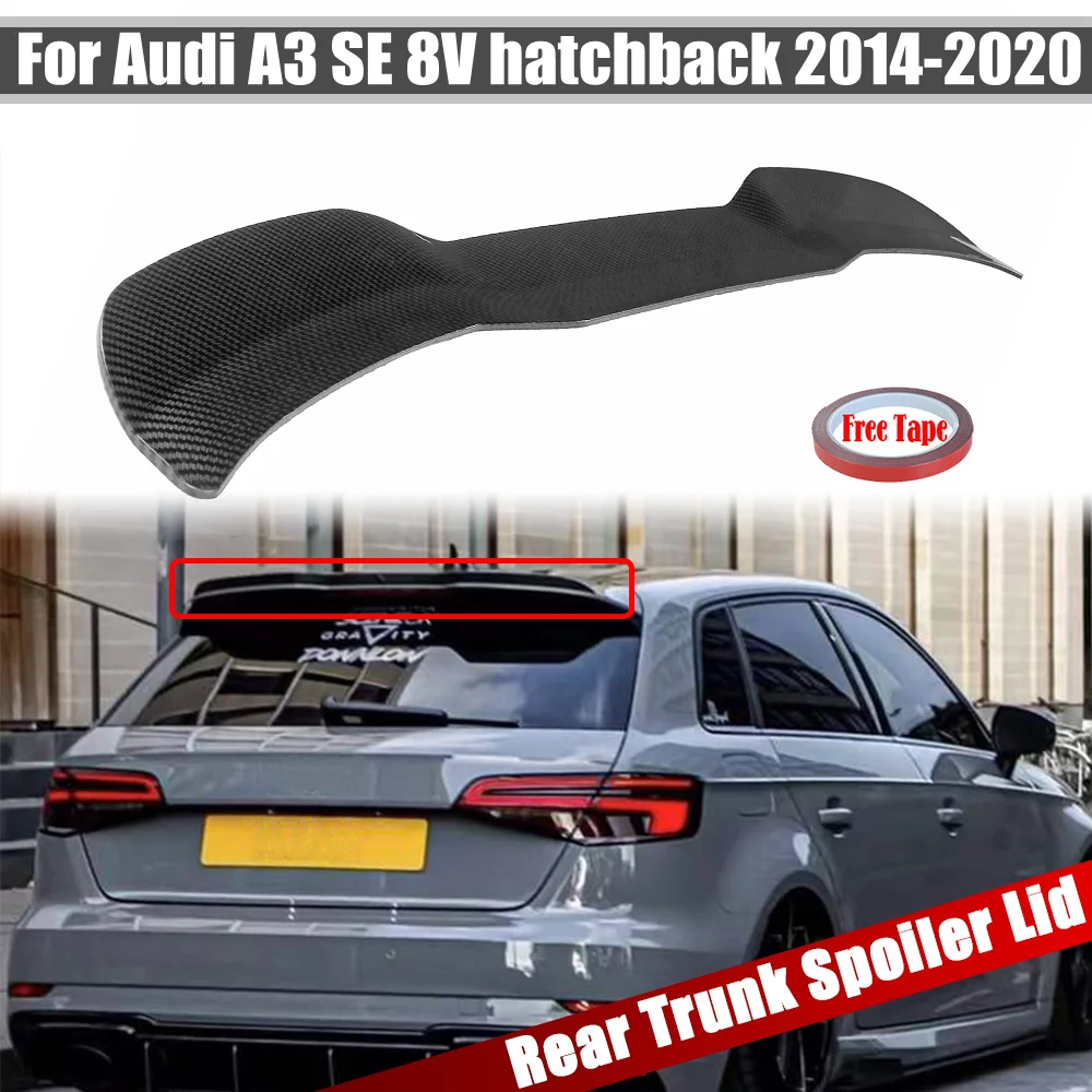 

Car Rear Roof Spoiler Lip Extension Rear Trunk Spoiler Lip Wing For Audi A3 SE 8V Hatchback 2014-2020 Car Accessories