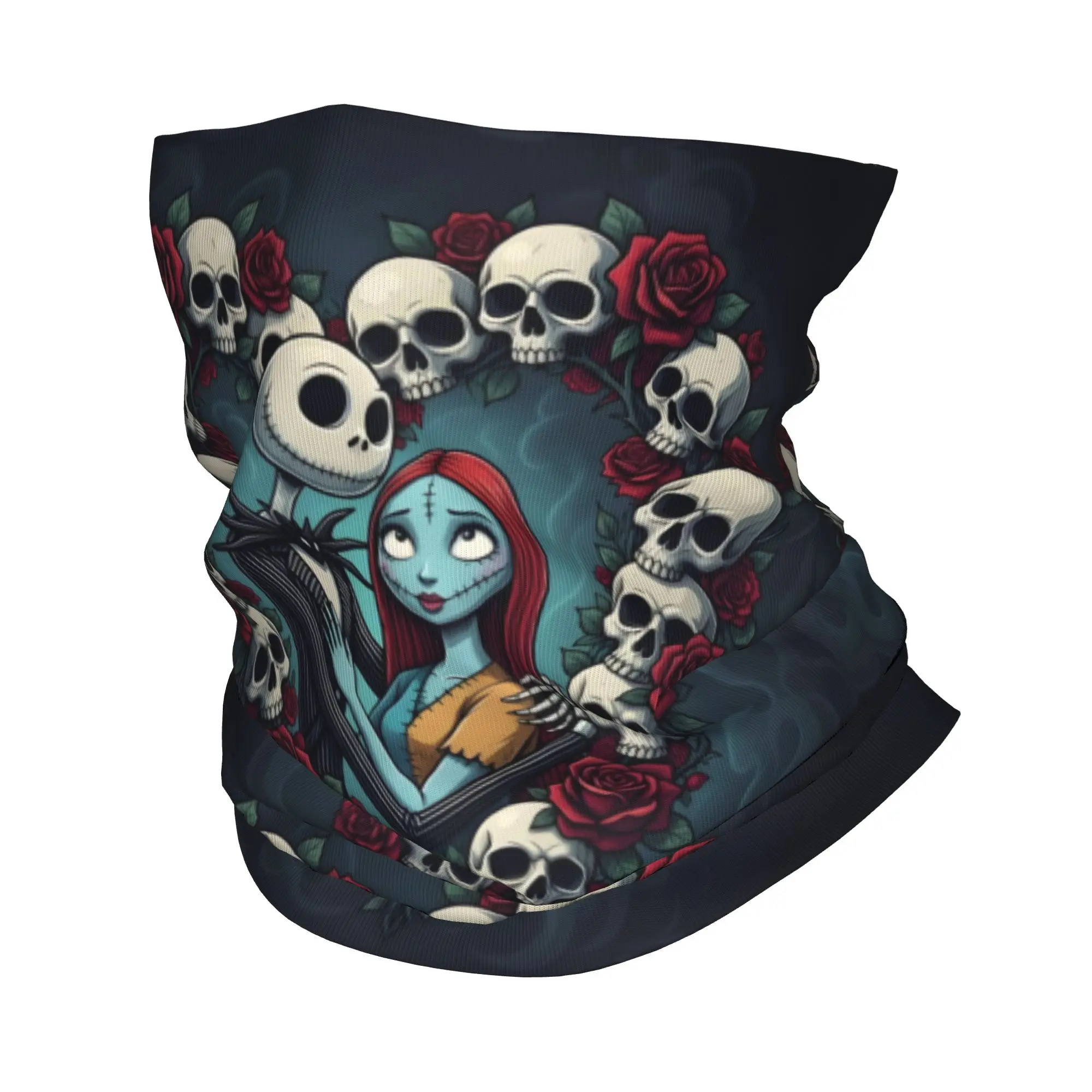 

Custom The N-Nightmares B-Befores C-Christmas Neck Gaiter Women Men UV Face Shield Winter Fantasy Bandana Scarf for Cycling