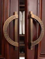 Chinese Round Handles Drawer Pulls and Knobs Cabinet Furniture Hidden Recessed Flush Handle Sliding Hinged Door Handle Hardware