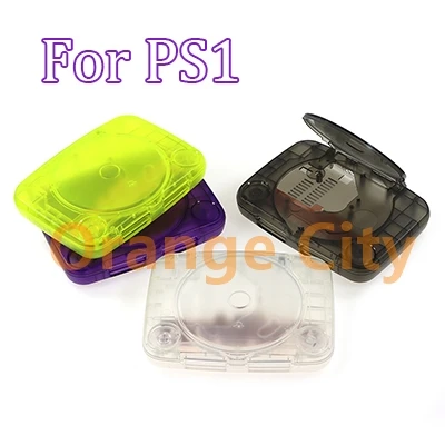 مجموعة واحدة من غلاف الإسكان الكامل لجهاز PS1 مع مسامير زر لوحدة التحكم في الألعاب بأربعة ألوان