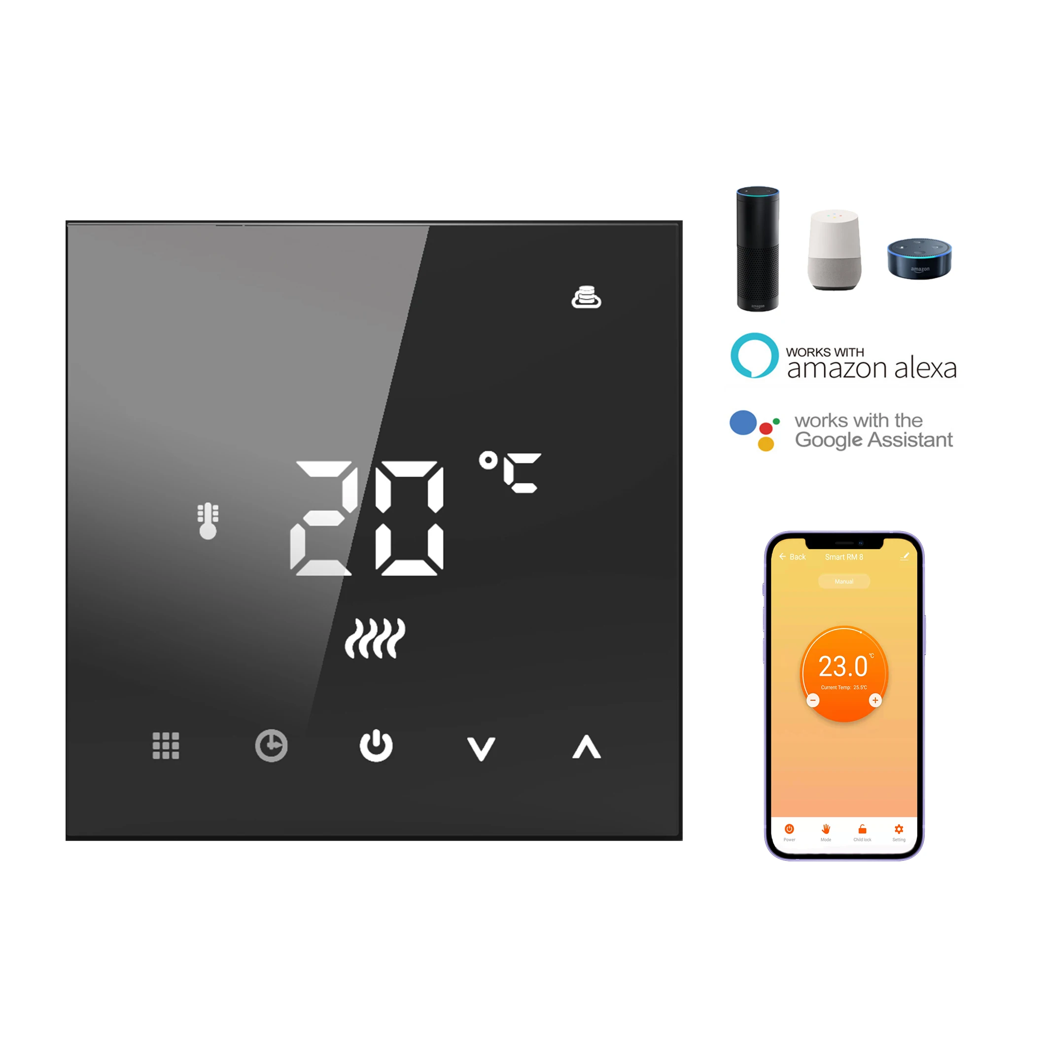 Hvac Floor Heating System Remote Control Smart Heating Thermostat Wifi Programmable Boiler Temperature Controller Thermostat