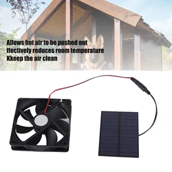 Solar Panel Fan Professional Solar Powered Exhaust Fan Kit for Chicken Coops Greenhouses Sheds Pet Houses 3W