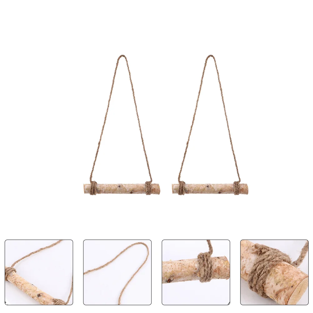 

2 Sets Wedding Decorations Small Stick Plant Climbing Support Wooden Wall to Ornament Rod Grow