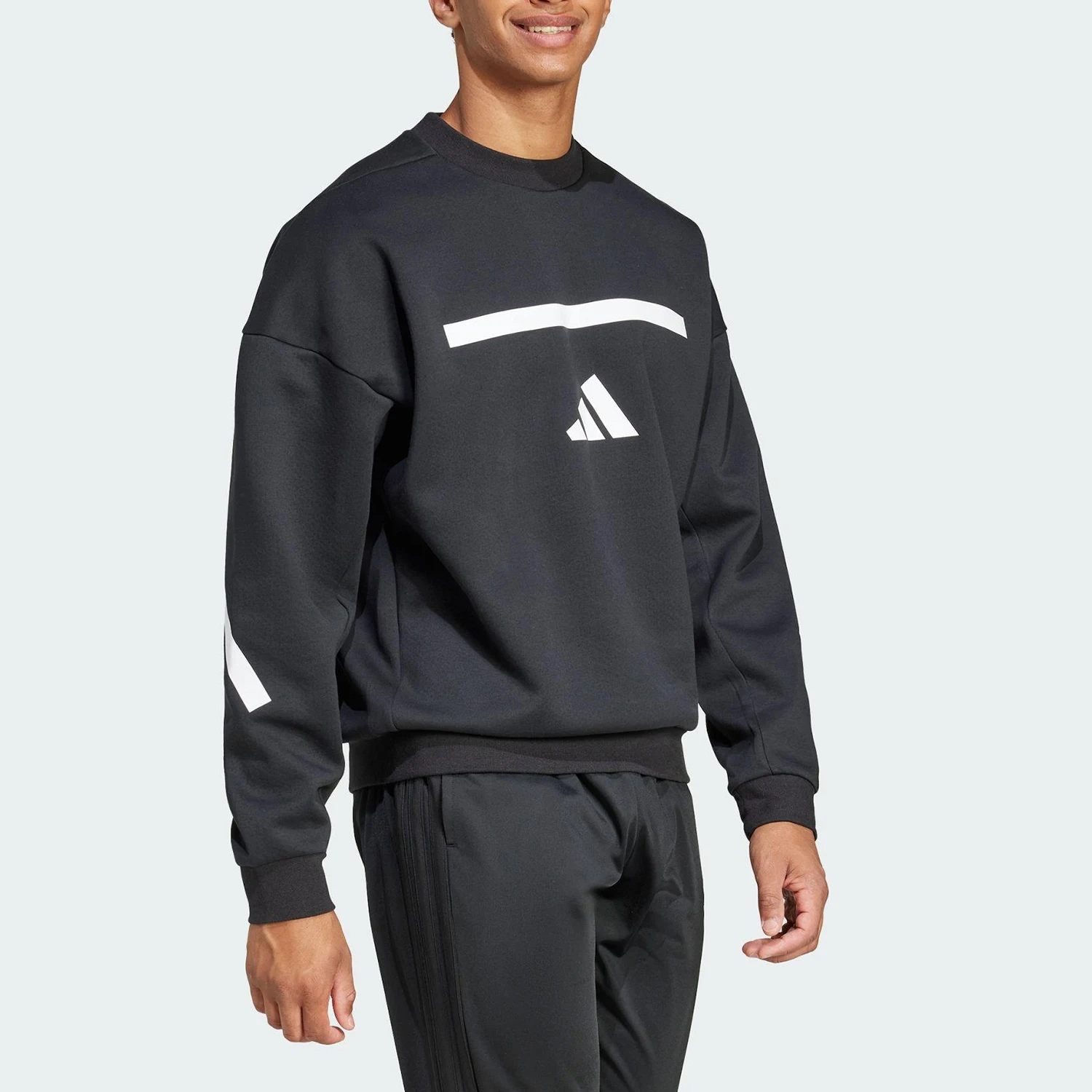 أديداس الرسمية أصيلة جديدة للرجال أزياء بسيطة جولة الرقبة البلوز JD5982 #2