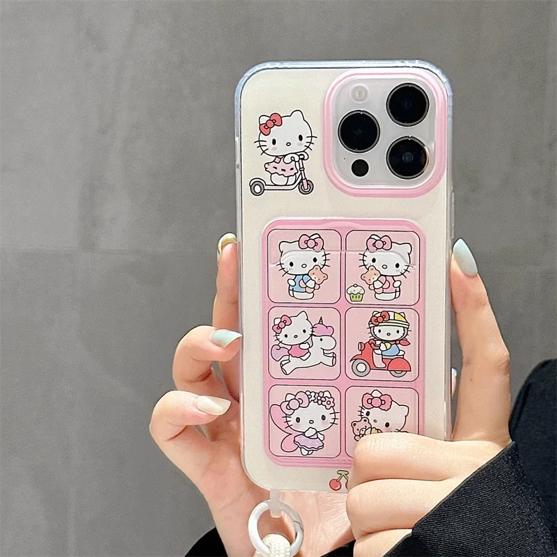 Чехол для iPhone 15 14 13 12 11 Pro Max, с рисунком «Hello Kitty»