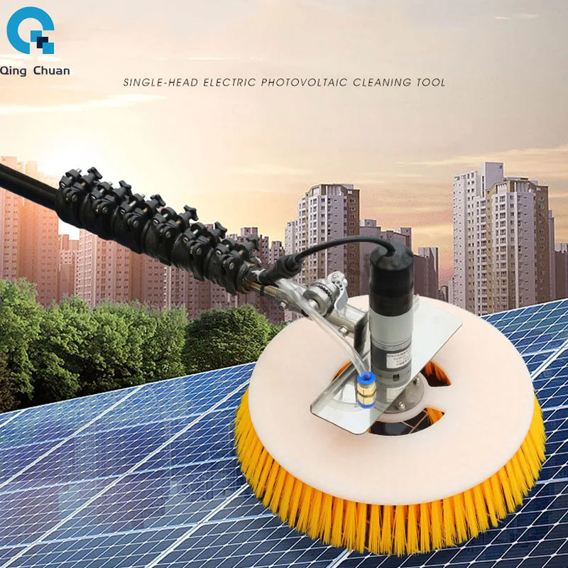 Solar Cleaner Brush Telescopic 2m/3m/5m Automatic Electric Telescopic Solar Panel Cleaning Machine Robot Equipment Tools