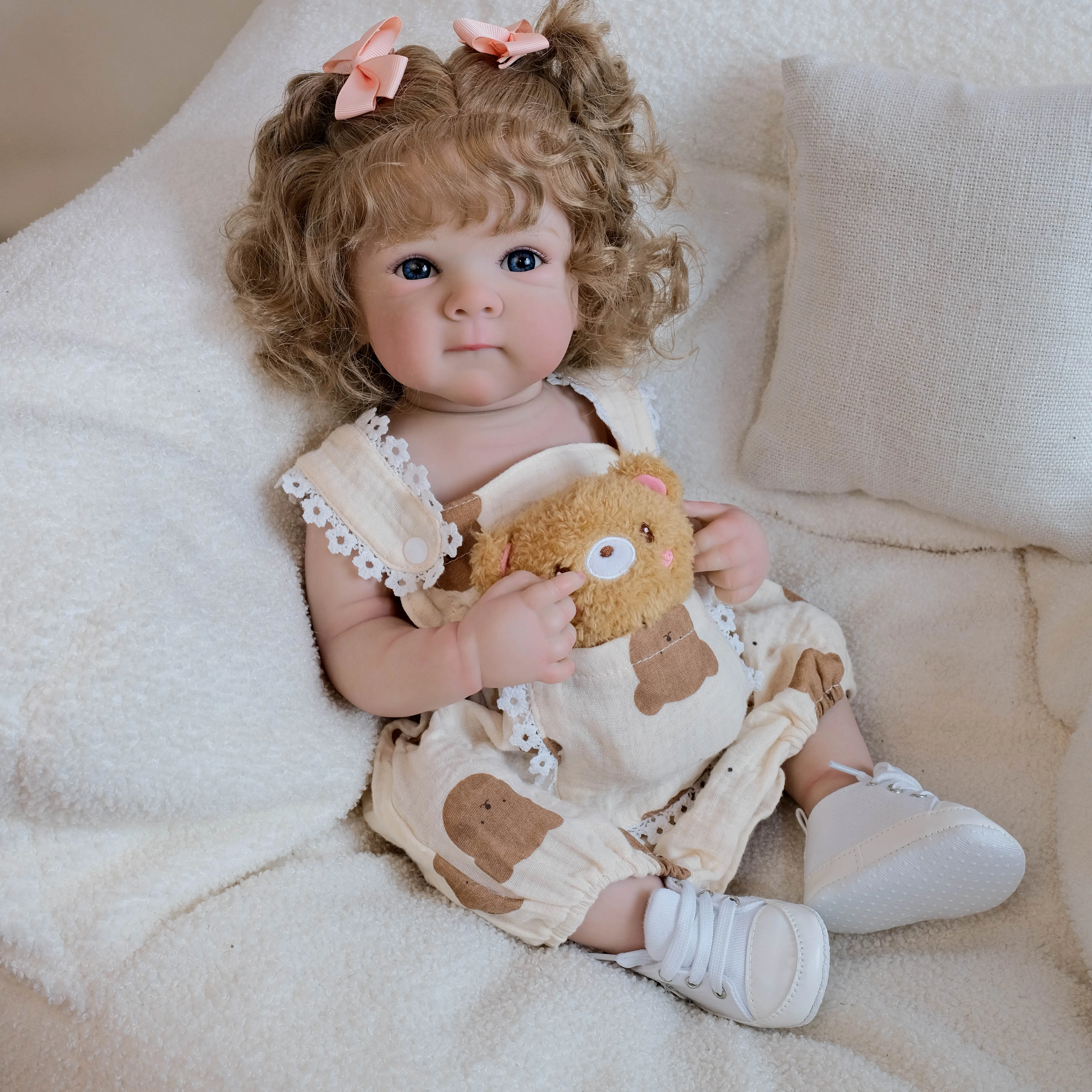 NPK 19 inch Bettie Reborn Babypop Pasgeboren Levensechte Soft Touch Knuffelige 3D Huid Geschilderd Hand Geworteld Haar Collectible speelgoed
