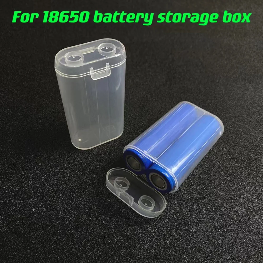18650 Battery Storage Box Hard Case Holder Rechargeable Battery Power box 18650 battery case 1/2 Slot
