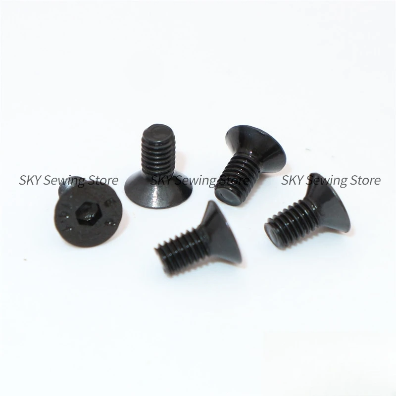 10PCS Black Thread Trimmer Screw Moving Knife Screw Fixed Knife Screw 1.5 Hexagon Socket Computer Embroidery Machine Accessories