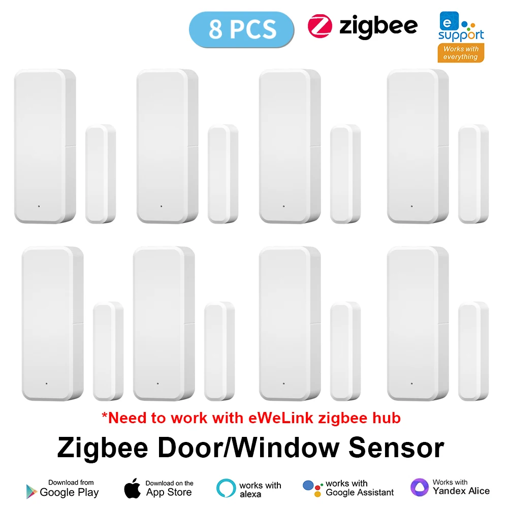 ZigBee Door Window Sensor eWeLink APP Smart Home Security Protection Door Open Closed Detector for Alexa Google Yandex Alice image 3