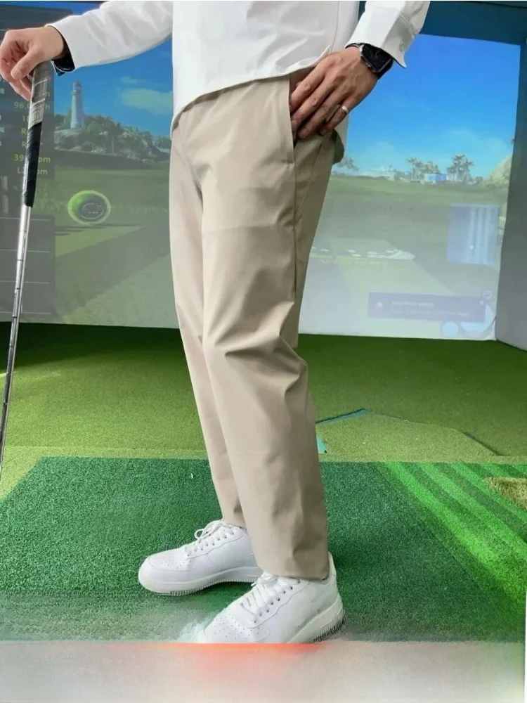 Golf Series 3D Tailored Winter Men's Training Sports Jaet  Soft ell Casual Pants Straight Leg Pred Fold Casual