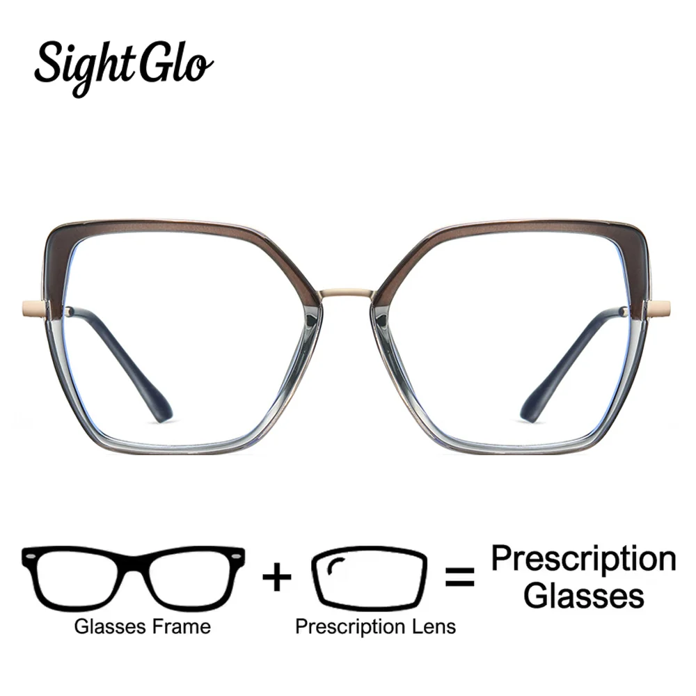 

SightGlo Cat Eye Myopia TR90 Bifocal Eyeglasses Women Optical Prescription Glasses Optical Custom Ladies Glasses