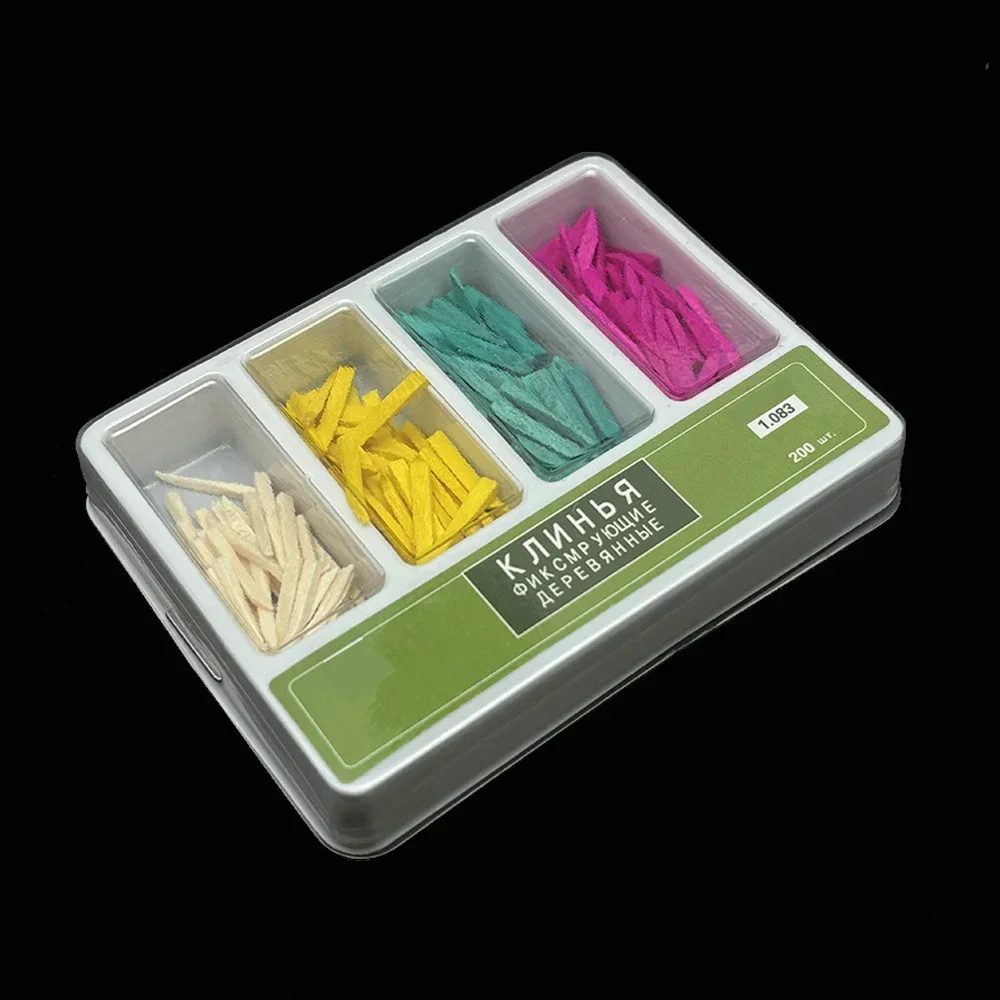 200PCS Disposable Anatomic Wood Wedges Dental Tooth Gap Fixing Interdental Isolation