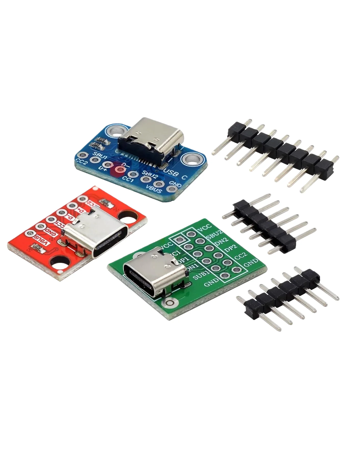 TYPE-C USB to pin header DIP socket B type adapter board with soldered female header TYPEC, including pin header