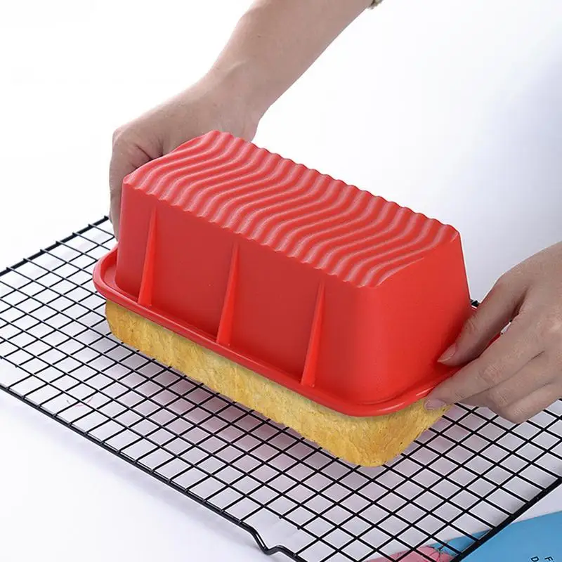 Stampo per pane per cuocere teglia per pane antiaderente forniture da forno rettangolari stampo in silicone resistente alle alte temperature per