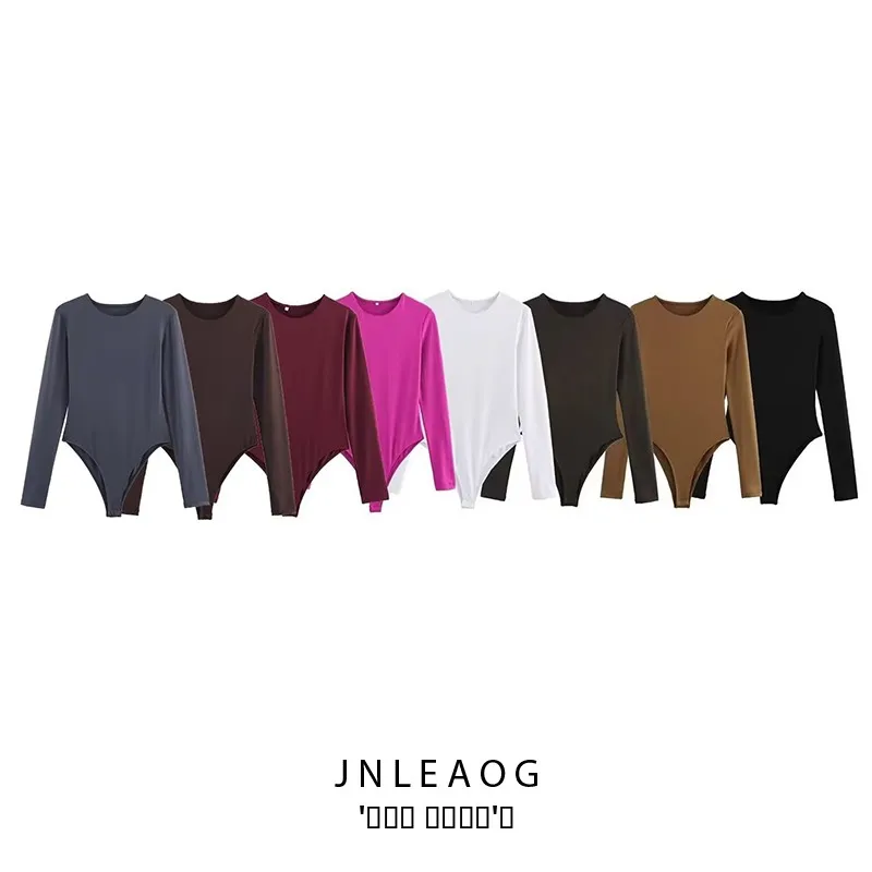 

JNLEAOG Faionable Long Sve Onesie for Women High Waist Straight Cut Street Sle Autumn New Arrival Polyester Fiber