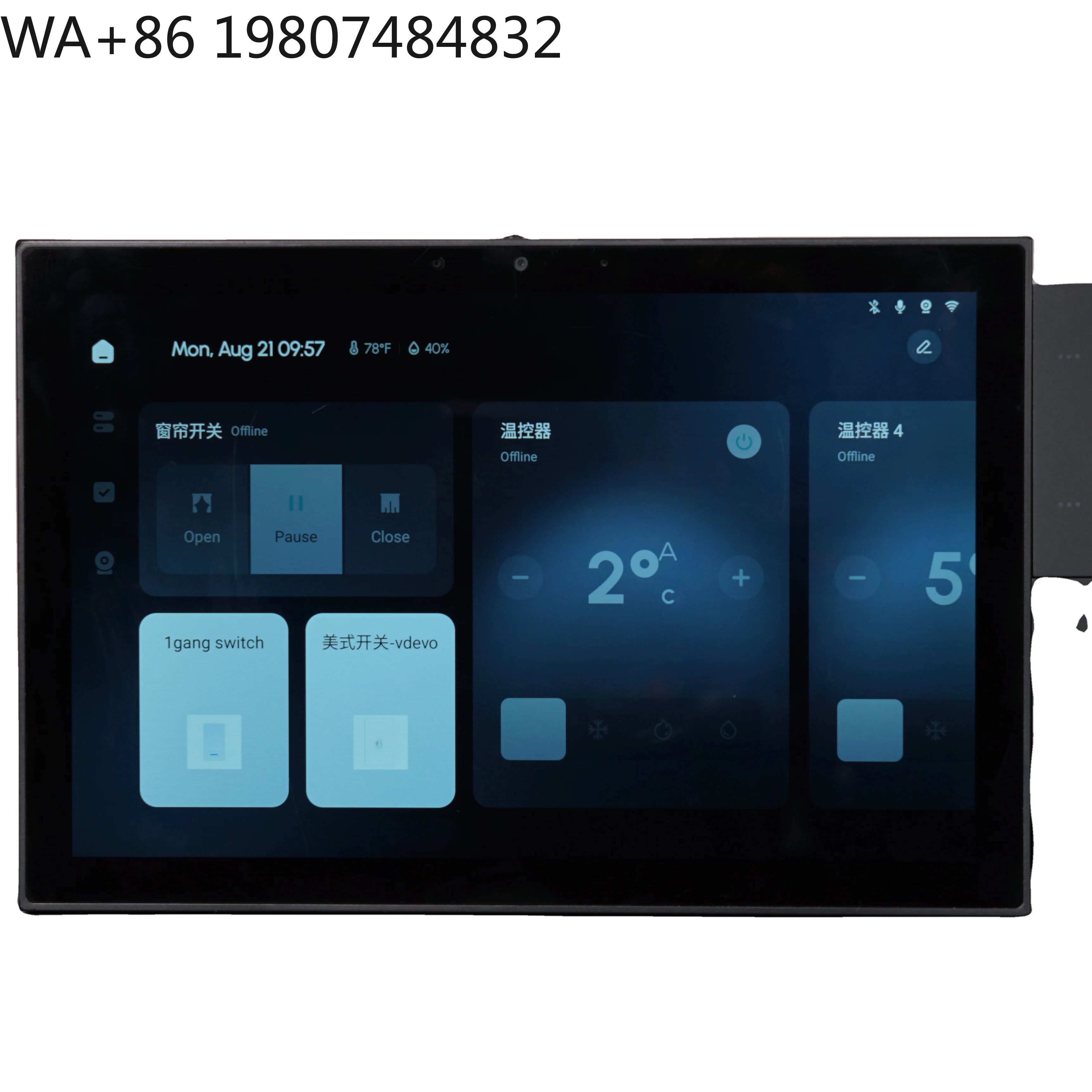 10 Inch All-in-One Smart Home Automation Panel Built-in WiFi Zigbee Bluetooth Gateway Whole House Scene Control