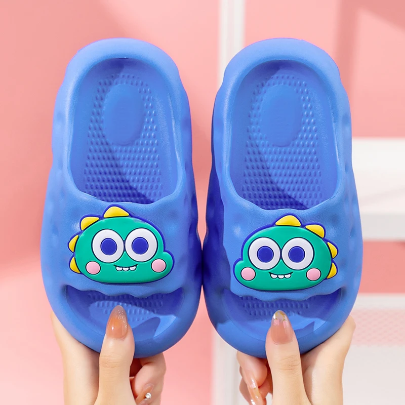 JJ-E5 Lovely Girls Shoes Cartoon Slip On Sandals Casual EVA Light-Weight Indoor Kids Slippers