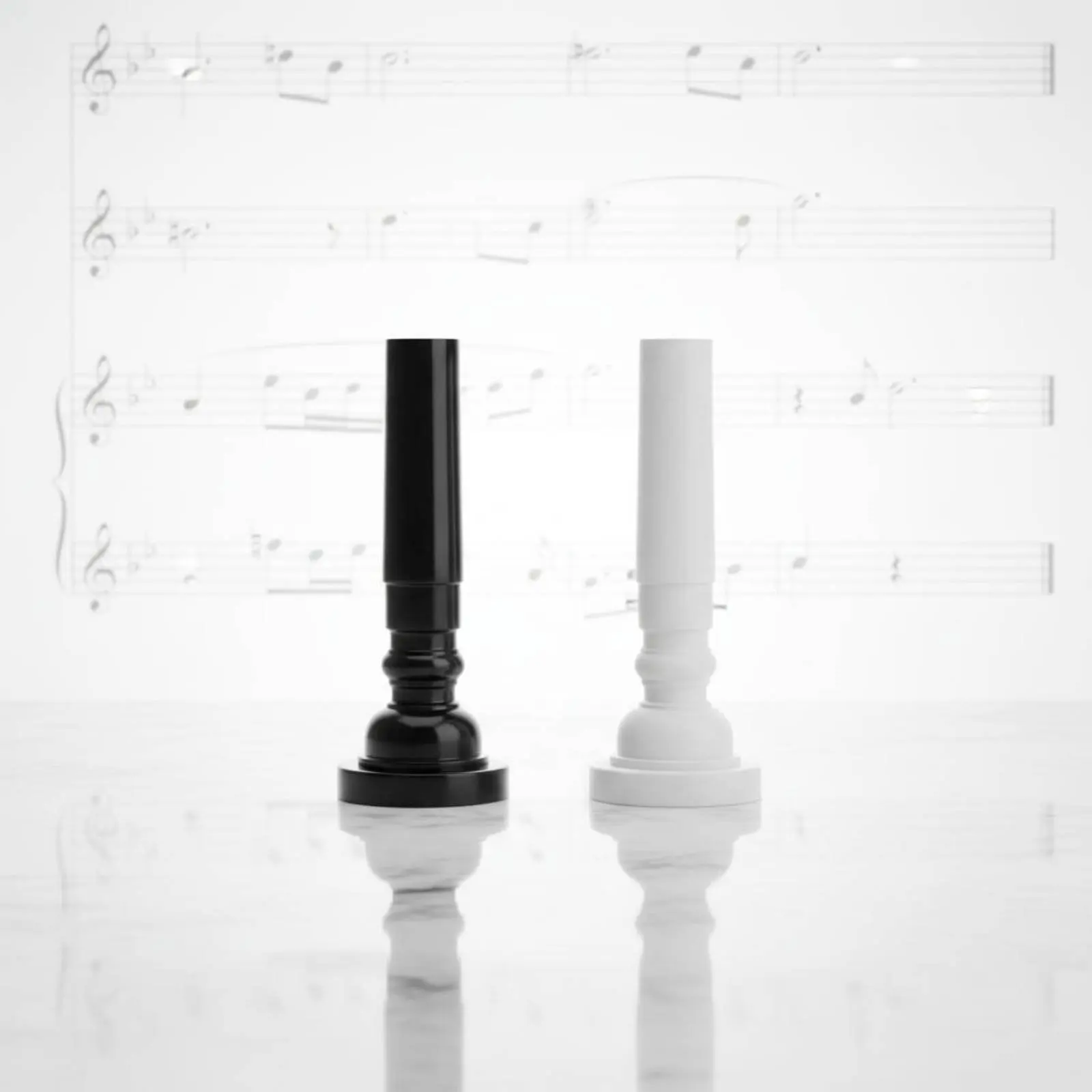 

2 Pieces 7C Trumpet Mouthpiece Clear Crisp Sound Plastic Trumpet Mouthpiece Wind Instrument Part Beginner Friendly for Beginners