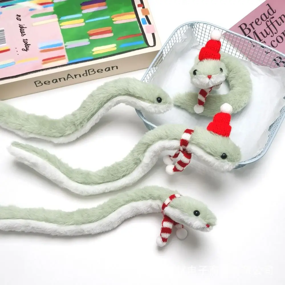 

Plush Year of The Snake Plush Toy Wrap Around Arm Soft Snake Stuffed Plush Doll Comfort Cartoon Green Snake Animal Doll
