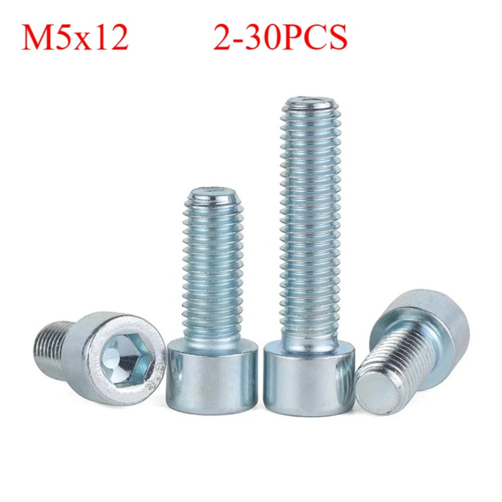 

2-30PCS M5 x12mm Stainless Steel Bike Water Bottle Holder Screw Mount Bolts Hexagon Install Bike Bottle Cage Rack Screws