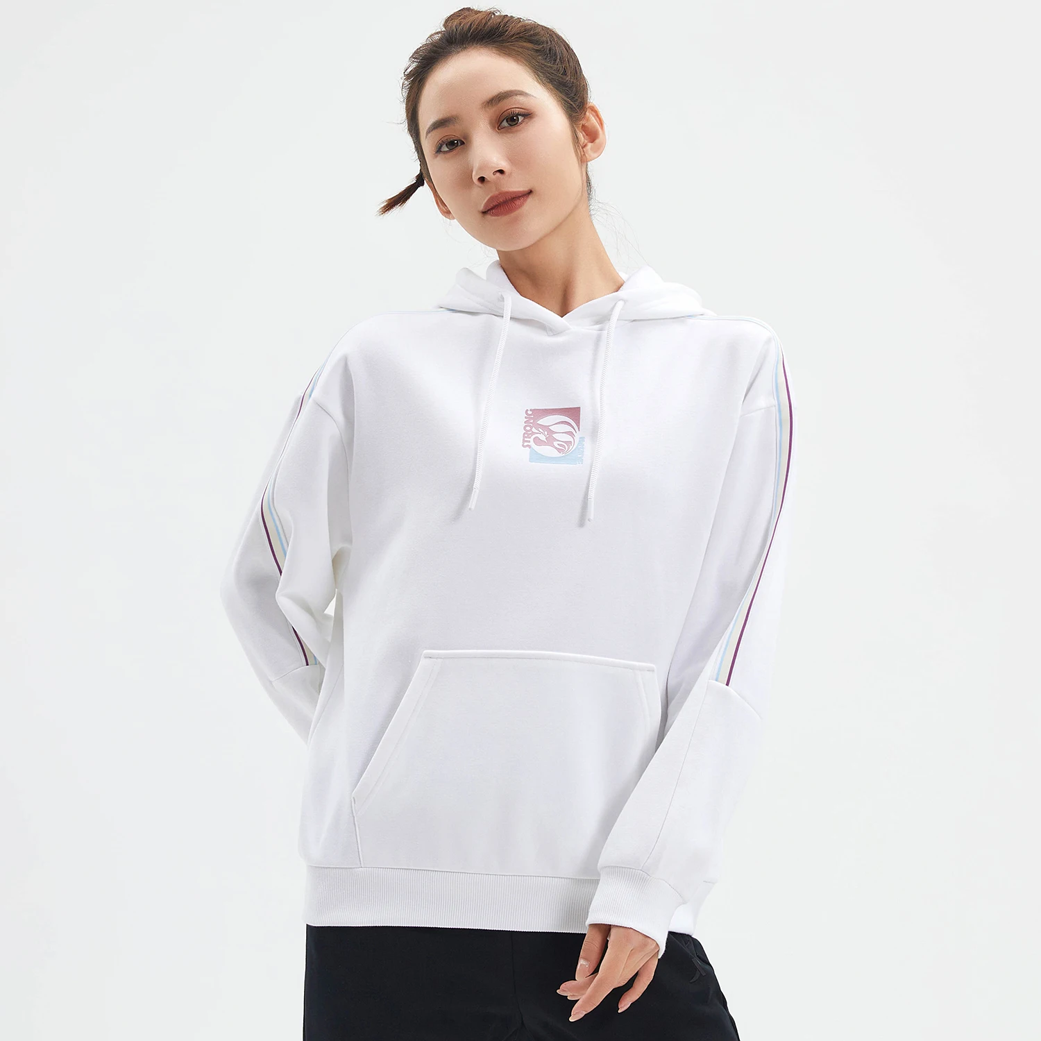 Xtep Pullover Hoodie For Women 2022 Winter Sporty Fashion Women\'s Sweatshirt Soft Sweat-Absorbing Outdoor Tops 978428930127