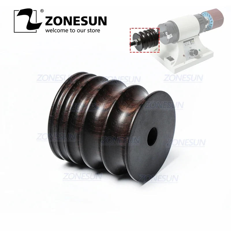 ZONESUN Leather Edge Polisher For Leather Burnishing Machine Ebony Wood Edge Polishing Slicker Leather Tip Side Border Polisher