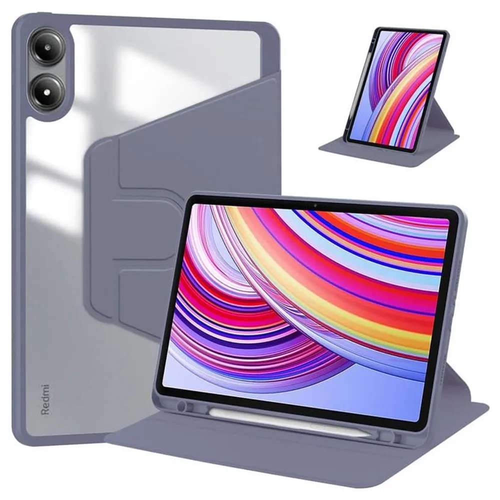 

Чехол для Xiaomi Pad 7 360 ° Поворотный чехол с прорезью для ручки Легкий устойчивый к царапинам черный чехол для Xiaomi Pad 7 Pro 11,2 дюйма 2025 г.