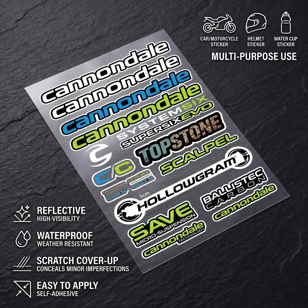 

for Cannondale Multi Scene Waterproof Reflective Scratch Cover Stickers Fit Auto Motorcycle Helmet Refrigerator