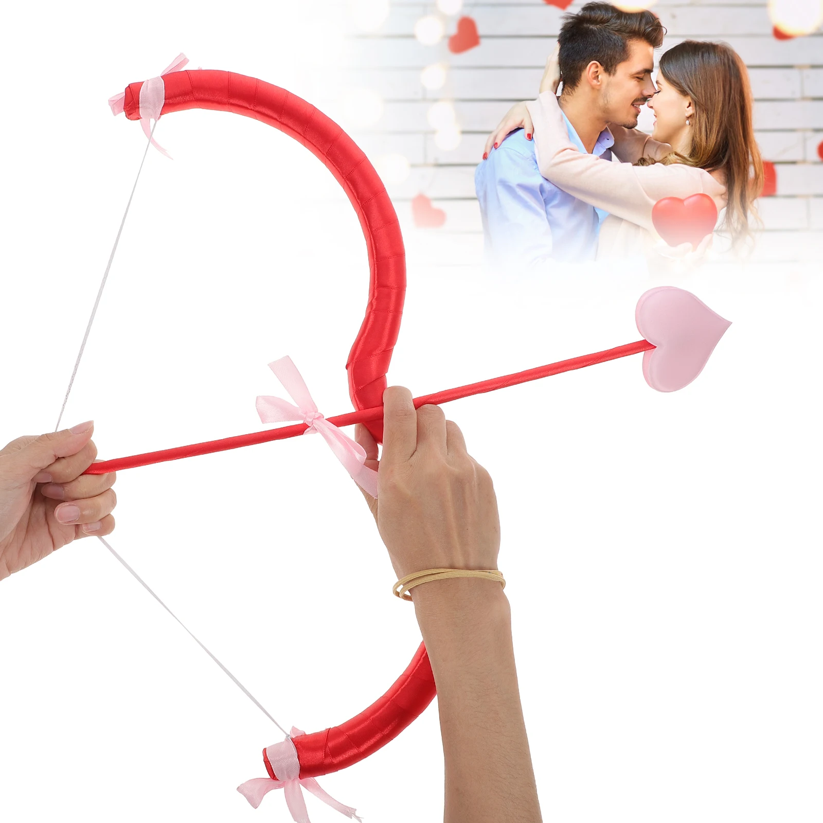 

﻿1 Set Foams Cupid Bow Arrow Set Stage Party Performance Costume Props Valentine Wedding Cosplay Photography Props