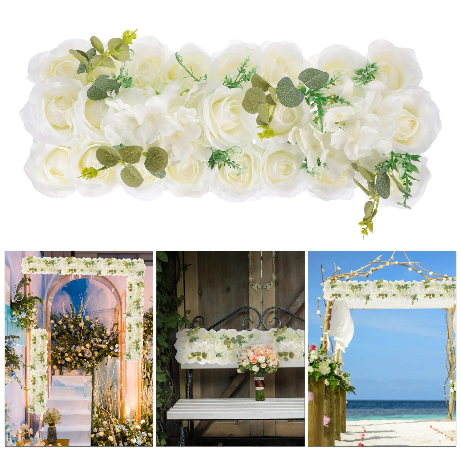 

Wedding Simulation Silk Flower Finished Decorative Flower Arrangement Bright Color Festive Atmosphere Hanging Decoration