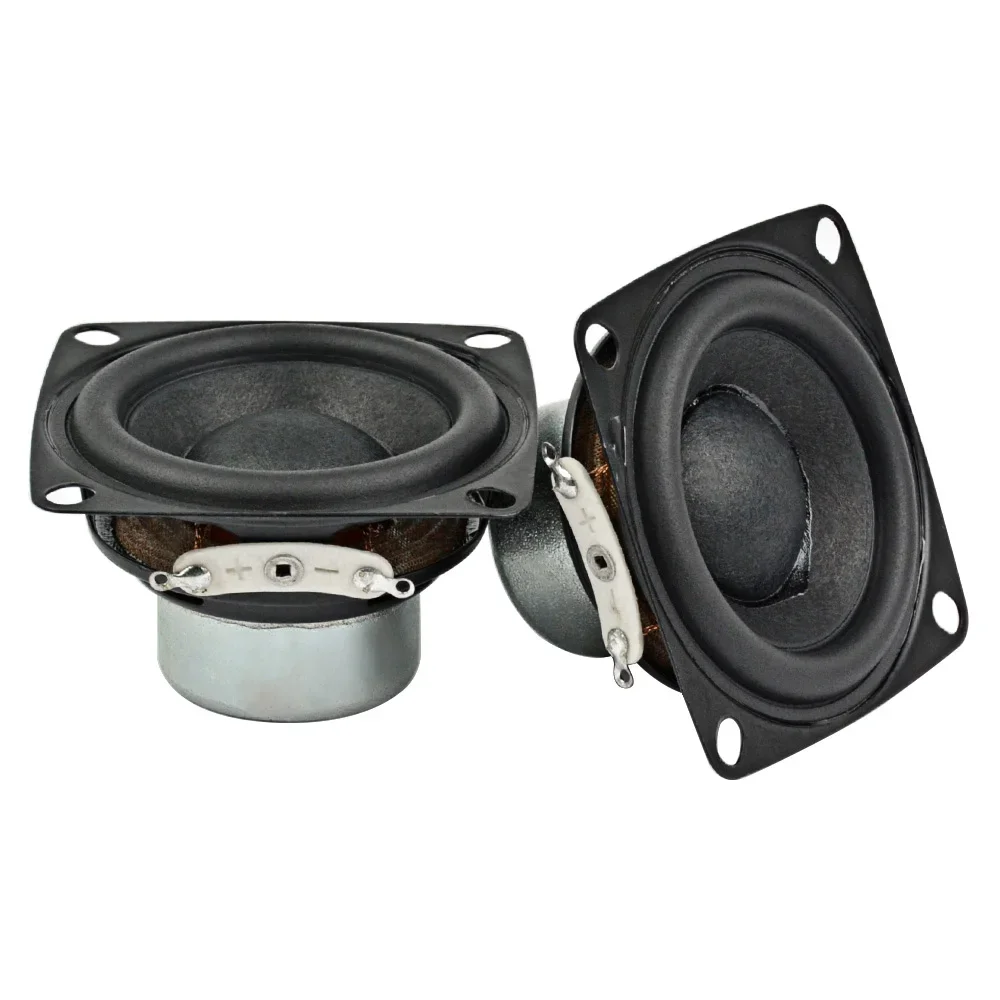 

2 Pcs 2 Inch Full Range Speaker 4 Ohm 10W Bluetooth Speaker 53MM Bass Square Speakers DIY Home Audio Sound Music