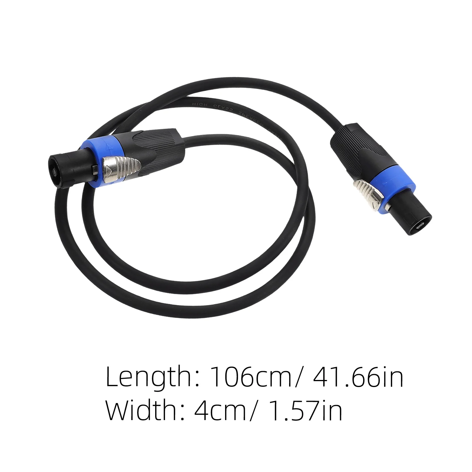 Cavi audio professionali da 2 pezzi Cavi per altoparlanti in rame puro a 4 core per sistemi audio esterni da palco Connettori adattatori per cavi durevoli