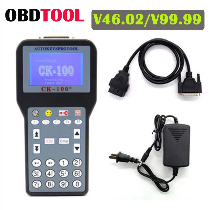 CK100 V46.02 Car Key Maker Auto Key Programmer CK-100 Car Key Maker V99.99 Latest Generation of SBB CK 100 OBD2 16Pin Main Cable