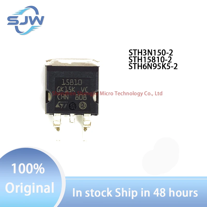 N Canal Campo Efeito Transistor, MOSFET, H3N150-2, STH15810-2, STH6N95K5-2