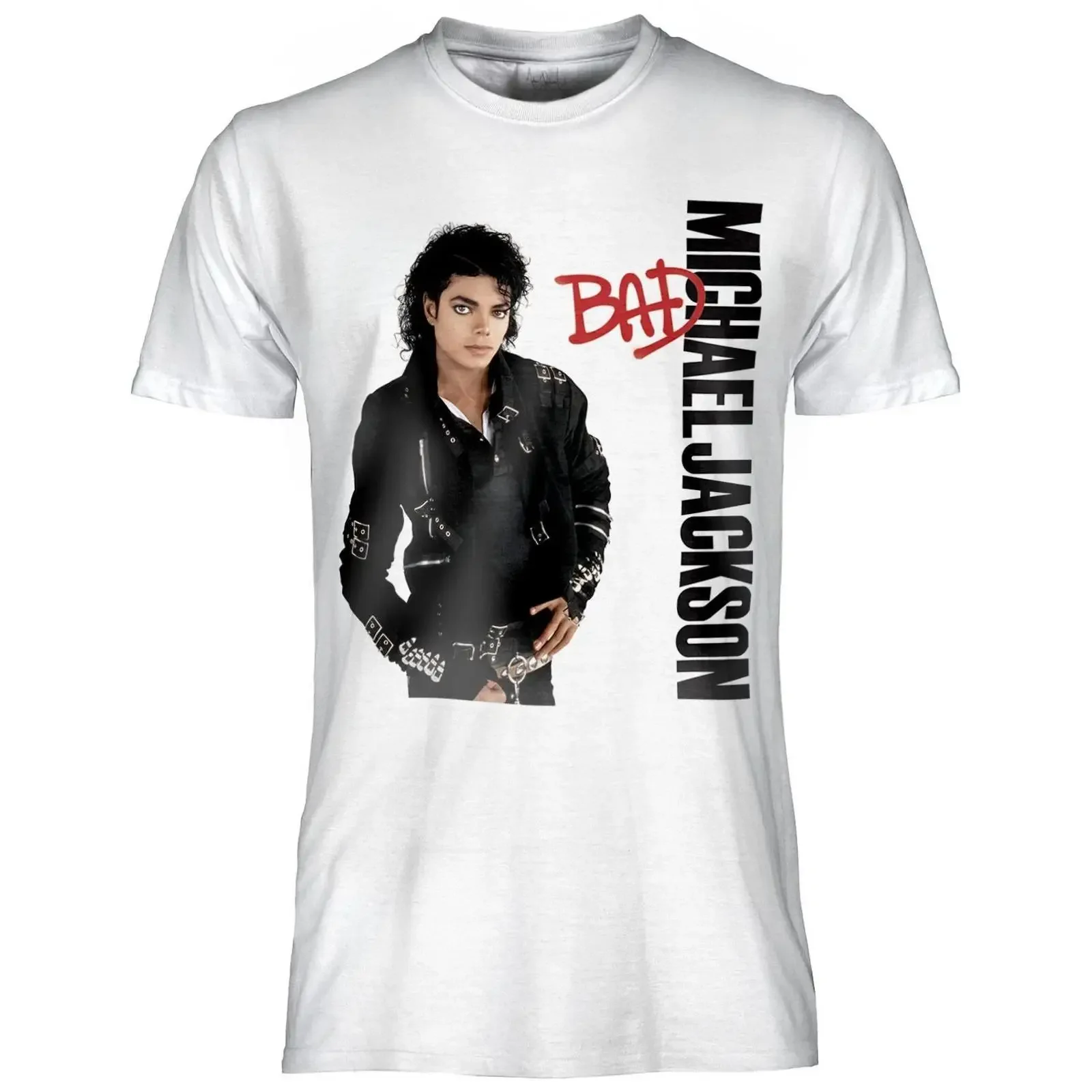 Michael Jackson Bad ADULTO Music T Shirt vintage Washed Stylish Casual homme Top For Everyday Wear designer clothes Slightly