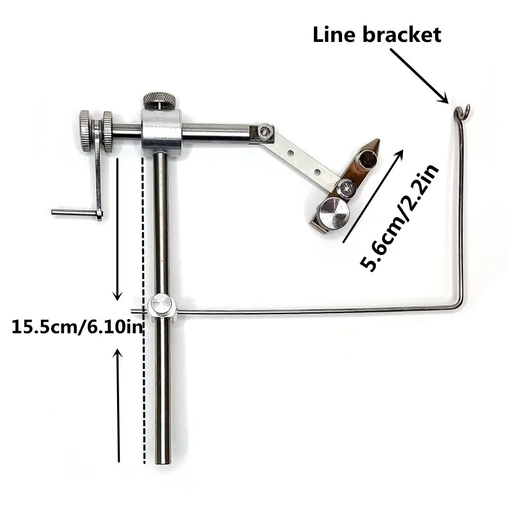 Herramienta de atado de moscas giratoria de 360 grados, herramienta para hacer cebo, tornillo de fijación de moscas para hacer Señuelos de Pesca de trucha y salmón, 1 unidad