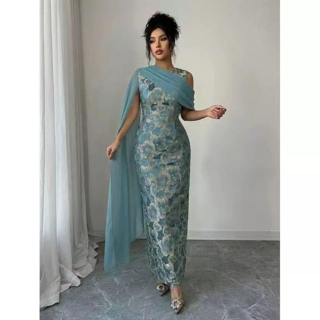 

Clara Custom A-line Flower Square Neck Backless Evening Dresses Woman Elegant Woman Dress Women's Evening Dress for Weddings
