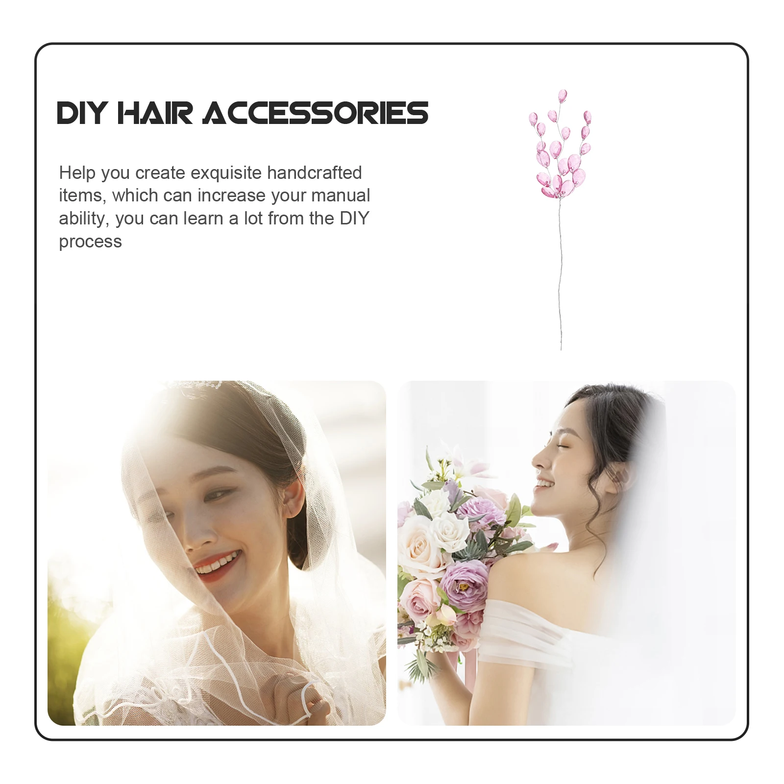 

50 Pcs Hair Garland Flower Centers for Wreaths Ornament The Flowers Small Craft Decorations Iron Home Bride