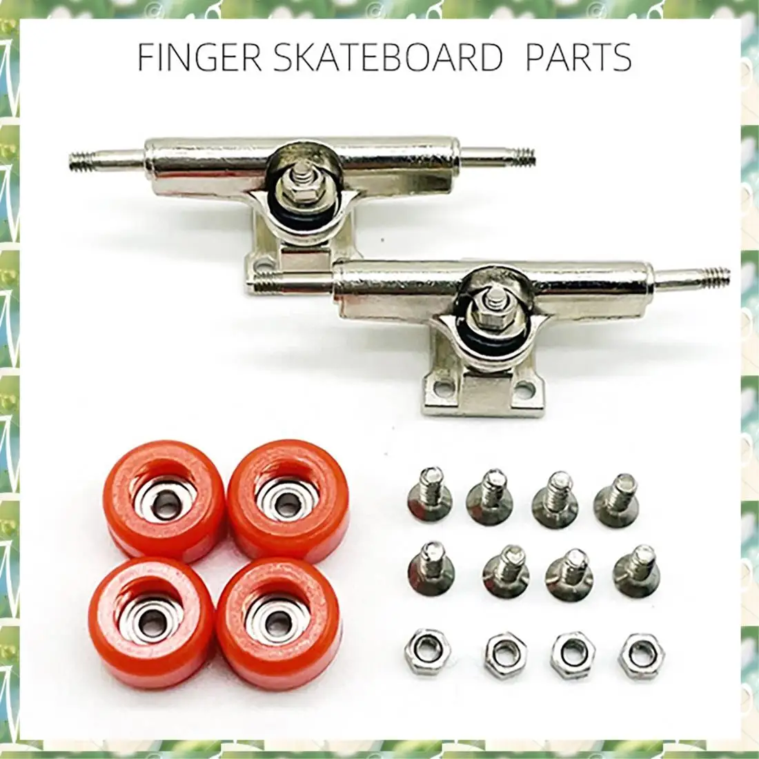 스포츠 2 조각 핑거 스케이트 보드 데크 브래킷 미니 핑거 보드 롤러 스케이트 스쿠터 모델 용 합금 부품, 2 조각 핑거 스케이트