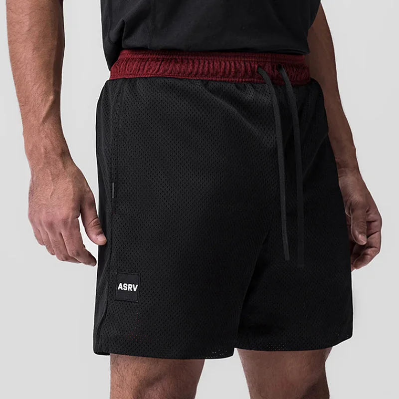 Pantalones cortos informales de verano para hombre, Shorts deportivos de malla de doble cara para correr, gimnasio, baloncesto de secado rápido