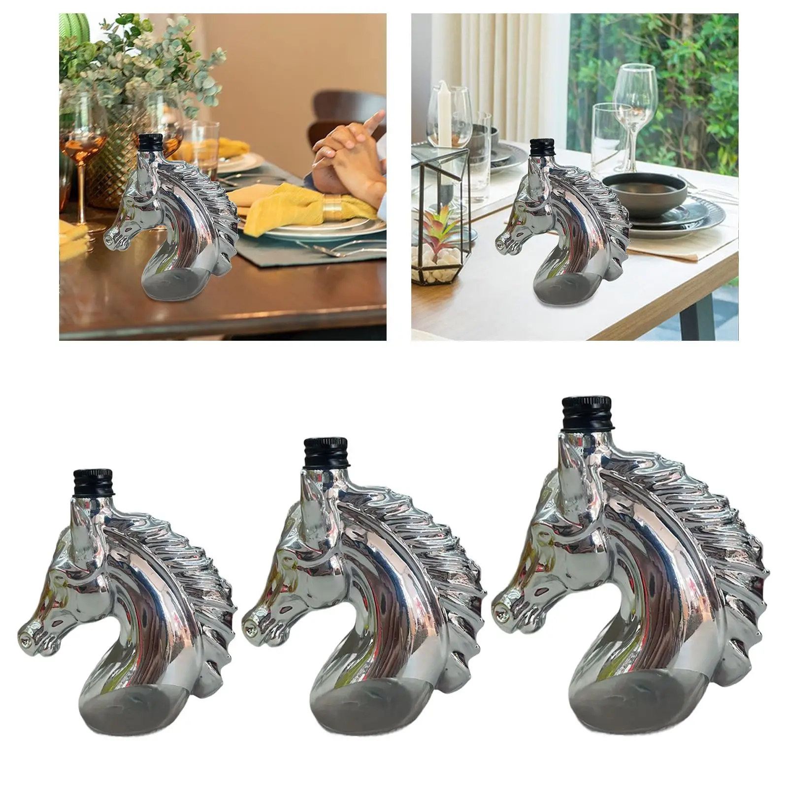 

Creative Horse Whisky Decanter Dispenser Glass Craft Wine Bottle for Whiskey Vodka Wine Holder Display