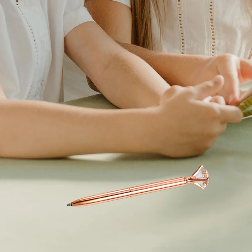 

9 шт. шариковые ручки с большими бриллиантами, изысканный металлический дизайн, офисные и домашние ручки для ежедневного использования, эргономичная шариковая ручка