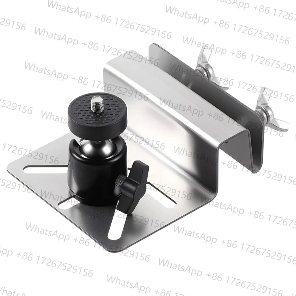 Stainless Steel Gutter Mount For Eufy For SoloCam S340 Arol For Reolink Cameras 180° Adjustable Angle Fits 0.15-0.68