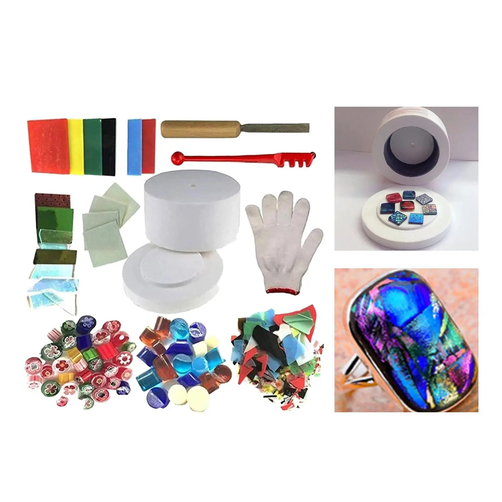 10 Pieces Professional Microwave Kiln Fusing Glass Jewelry Set DIY Handmade