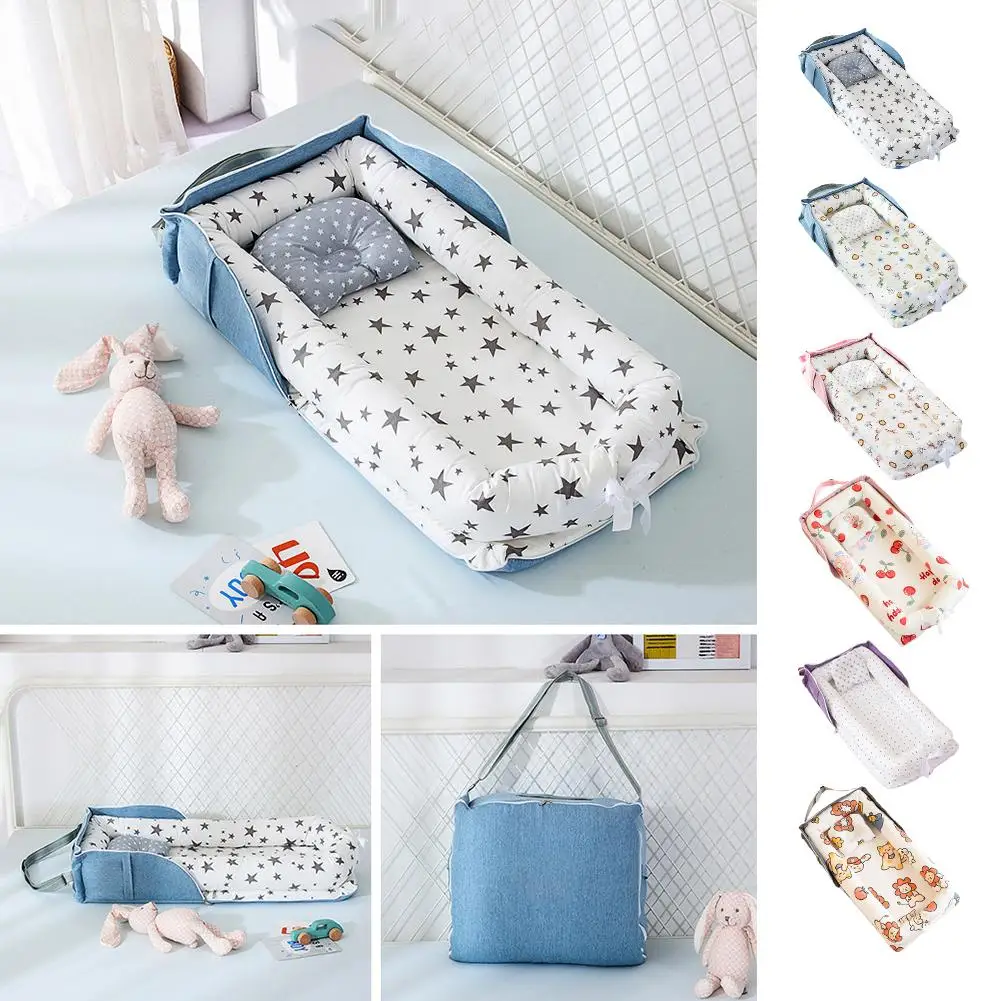 

New Baby Lounger Foldable One-shoulder Mommy Bag Crib for newborn Portable Bag Design Baby Bed I6a8