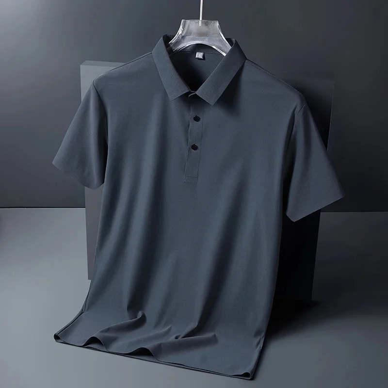 

Size 2024Large Polo Shirts Classic Short Sleeve Tee Breathable Cool Quick Dry Nylon Polos Summer Men Golf T-shirt Big T888